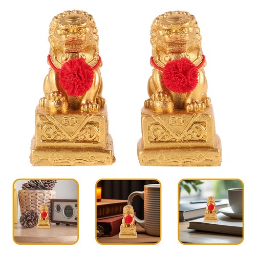 2pcs miniature chinese lion - 2pcs,