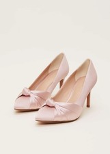 Phase Eight Satin Knot Front Court Shoe Heels Size 4 EU 37 RRP £99