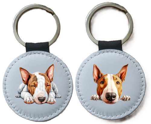 Bull terrier keyring - bull,