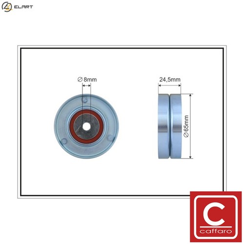 Deflectionguide pulley vribbed - pulley,