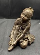 Heredities Cold Cast Bronze /Resin Figurine of a Sitting Ballerina
