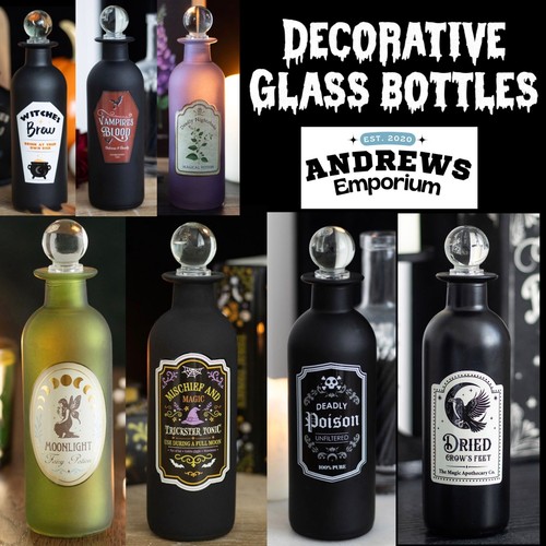 Decorative black glass - black, potion