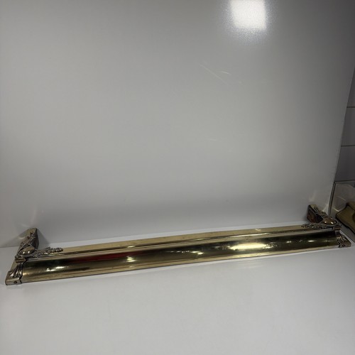 Brass fireplace fender guard - brass,