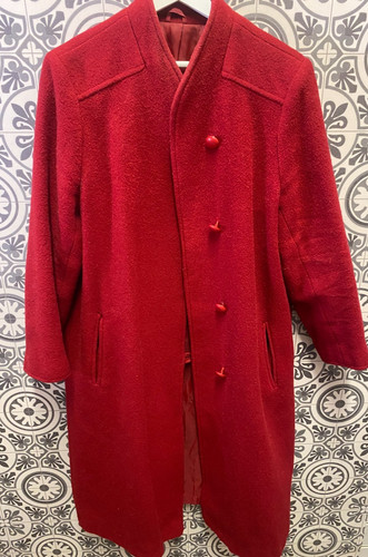 Red long ladies 100 wool - red, 100%