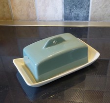 Denby Vintage 1950s Manor Green Lidded Butter Dish VGC Rare