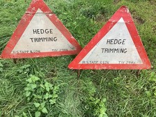 Vintage West Country Farming Road Signs x 2 Metal