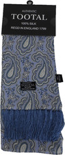 Tootal Mens Retro Sky Blue Weller Paisley 100% Silk Scarves