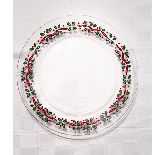 Glass salad plate holly - 8,