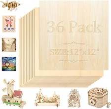 36 Pack Basswood Sheets