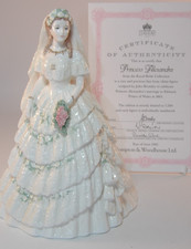 Coalport Royal Brides 9 1/2" Figurine Princess Alexandra + Cert 1992 Excellent