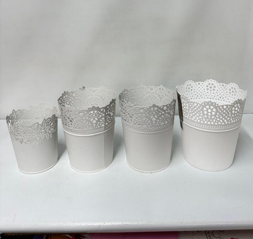 Ikea skurar metal plant pots - metal,
