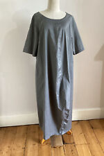 Oska Balloon Dress Size 3 Chest 44in Grey Pinstripe Cotton Poly Mix
