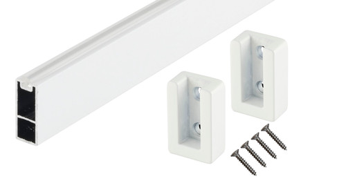Wardrobe rail square set - set, white