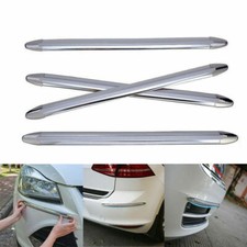 4PCS Chrome Car Anti-Rub Strip Protector Corner Bumper Guard Scratch Accessories