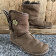 Clarks Brown Suede Sheepskin