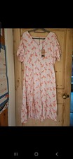 Sugarhill Boutique Mika Dress  Flamingo Print Pink NWT size 18