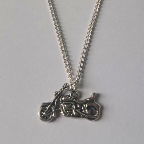 Silver plate motorbike - silver,