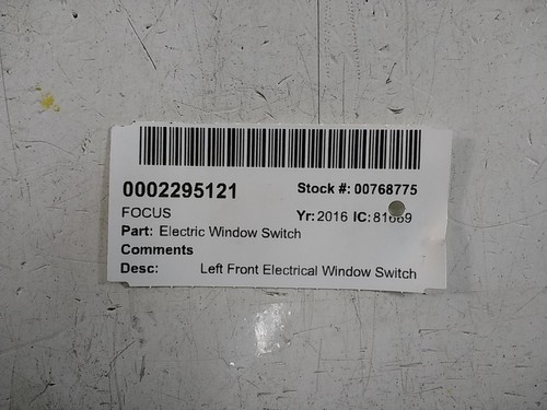 Ford focus window switch - focus,