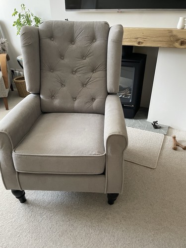 Grey wingback chair - grey,
