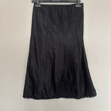 M&S Black Satin Lace Trim