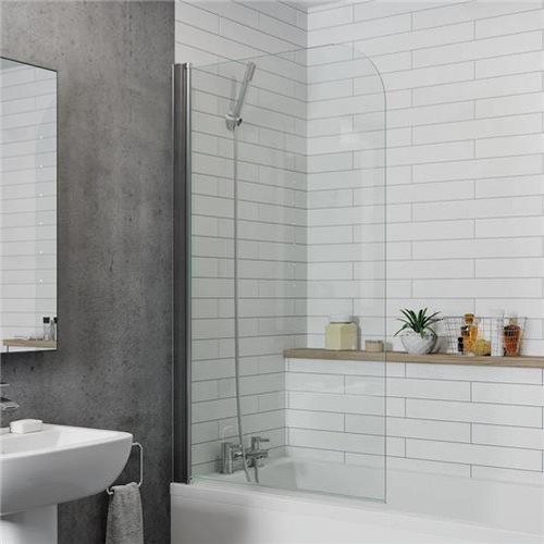Curved edge bath shower - bath,