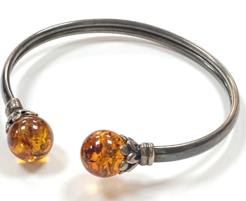 Vintage genuine amber beads - amber,