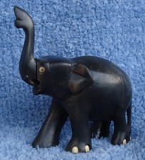 VINTAGE CARVED BLACK EBONY