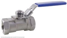 3/8 BSP 316 Stainless Steel Ball Valve Locking Handle with PTFE Seal, 1,000 PSI