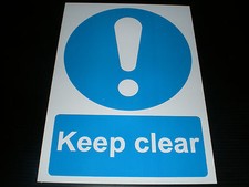 Keep Clear Plastic Sign Or