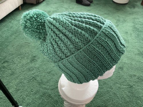 Hand knitted beanie - hand,