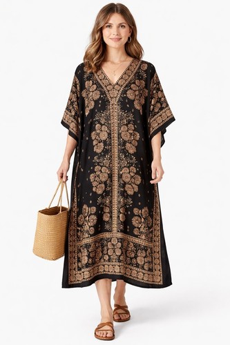 Kaftan tunic dress free size - kaftan,