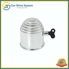 Carmotion Tow Bar Ball Cover W/ Plastic Lockable Key 50mm Towing Pulling Chrome