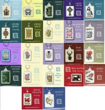 Textile Heritage Cross Stitch Kit - Keyring - 22 designs - Made in Scotland