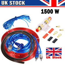 Car Amp Amplifier Cable Sub Subwoofer Wiring Kit 1500 Watt Power Fuse Holder UK