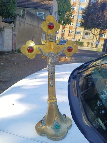 Antique french brass - , altar