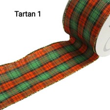 CHRISTMAS WIRED EDGE RIBBON  -