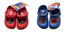 Boys Girls Red Blue Spider-man Spiderman Crocs Shoes Size 5-6 NEW