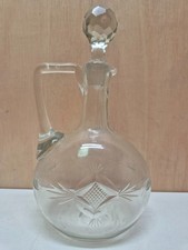 Victorian cut glass decanter - glass,