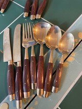 rosewood and bronze cutlery