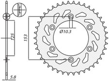 REAR SPROCKET 288 45 FOR HONDA