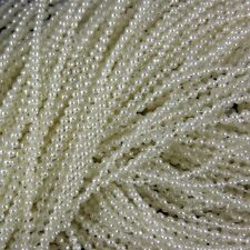4mm Ivory Cream Pearl Bead String Trimming Wedding - 2 metres pack 