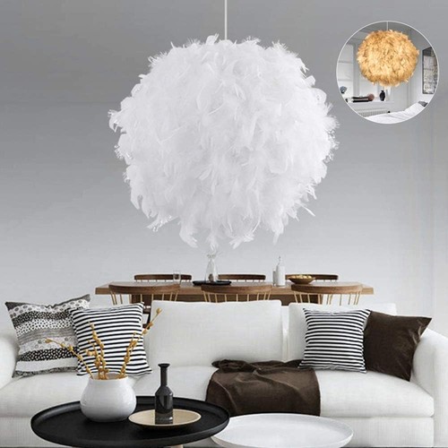 Feather lampshade ceiling - feather,