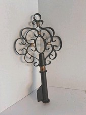 Wrought iron key shaped wall - wrought, shaped,