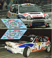 Decals Toyota Corolla WRC Rallye Montecarlo 1998 1:43 32 24 Sainz Auriol decals