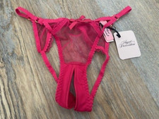 Agent Provocateur Pink "Fia" Ouvert Knickers - AP4 LARGE- New with Tags!