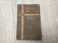 WOLSELEY 12/48 HP SERIES III INSTRUCTION MANUAL - ORIGINAL