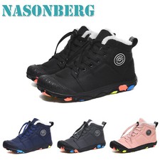 Kids Thermal Winter Shoes Fur Lined Snow Boots Waterproof Boys Girls Sneakers UK