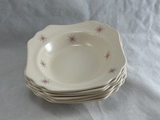 6 x VINTAGE c1950s KENSINGTON WARE "atomic" dessert bowls 6"