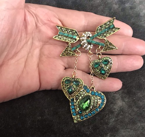 Emerald rhinestone dangle - rhinestone,