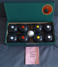 Brookes & Adams B&A Mini Carpet Bowls Set Vintage, Original Box 1950s. 